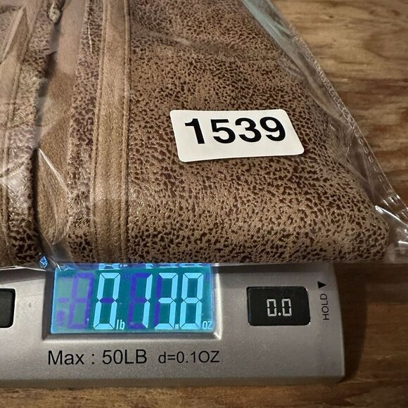 2/$30 Chicos Faux Suede Leather Open Front Jacket Size L Brown Boho Western - Picture 11 of 11